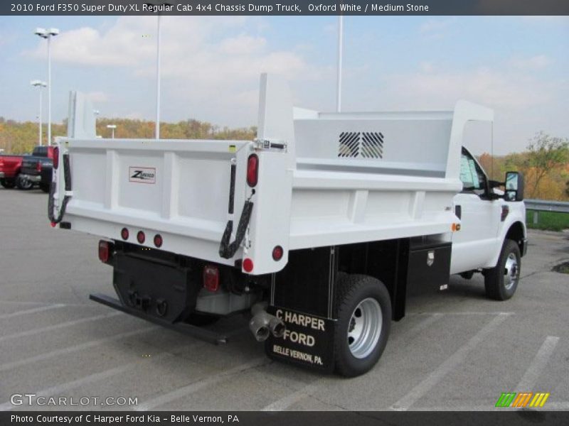  2010 F350 Super Duty XL Regular Cab 4x4 Chassis Dump Truck Oxford White