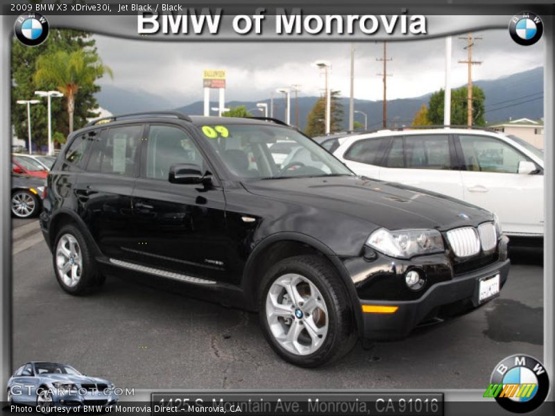 Jet Black / Black 2009 BMW X3 xDrive30i