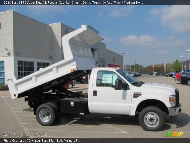  2010 F350 Super Duty XL Regular Cab 4x4 Chassis Dump Truck Oxford White