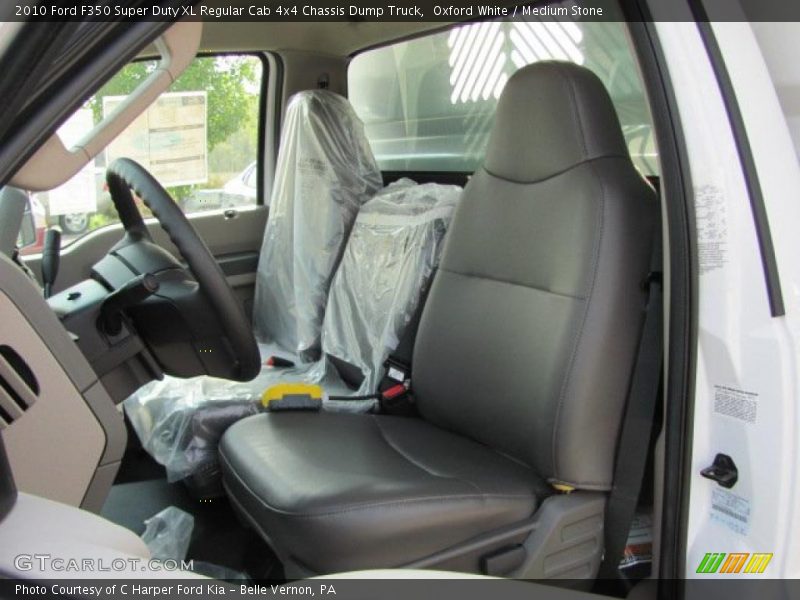  2010 F350 Super Duty XL Regular Cab 4x4 Chassis Dump Truck Medium Stone Interior