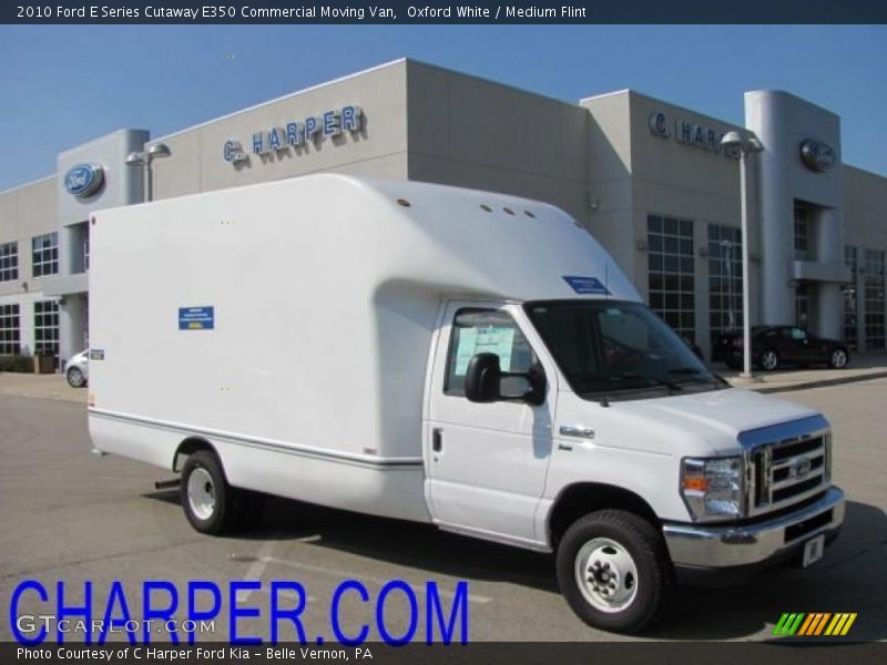 Oxford White / Medium Flint 2010 Ford E Series Cutaway E350 Commercial Moving Van
