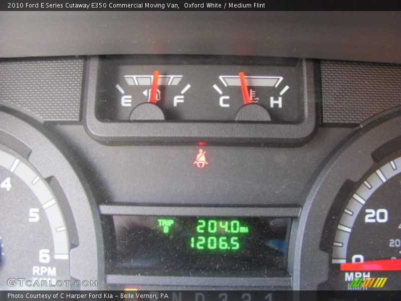 Oxford White / Medium Flint 2010 Ford E Series Cutaway E350 Commercial Moving Van