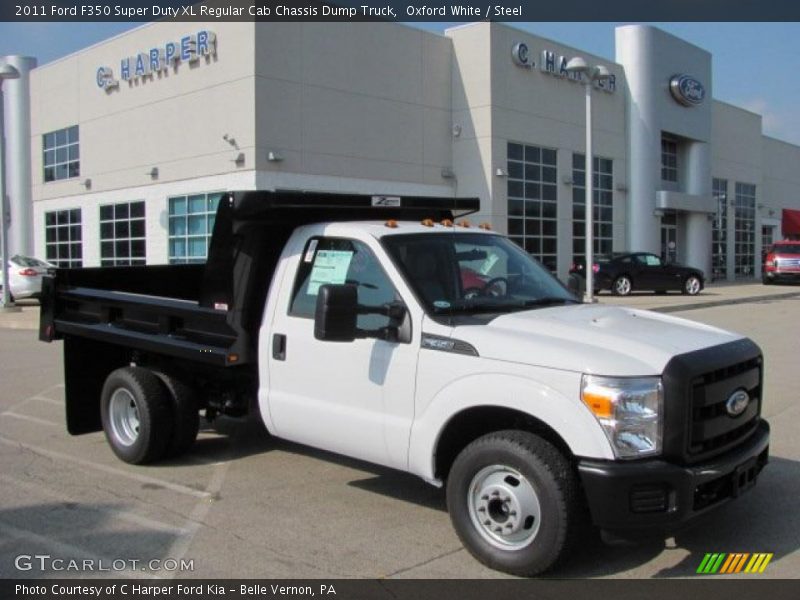 Oxford White / Steel 2011 Ford F350 Super Duty XL Regular Cab Chassis Dump Truck