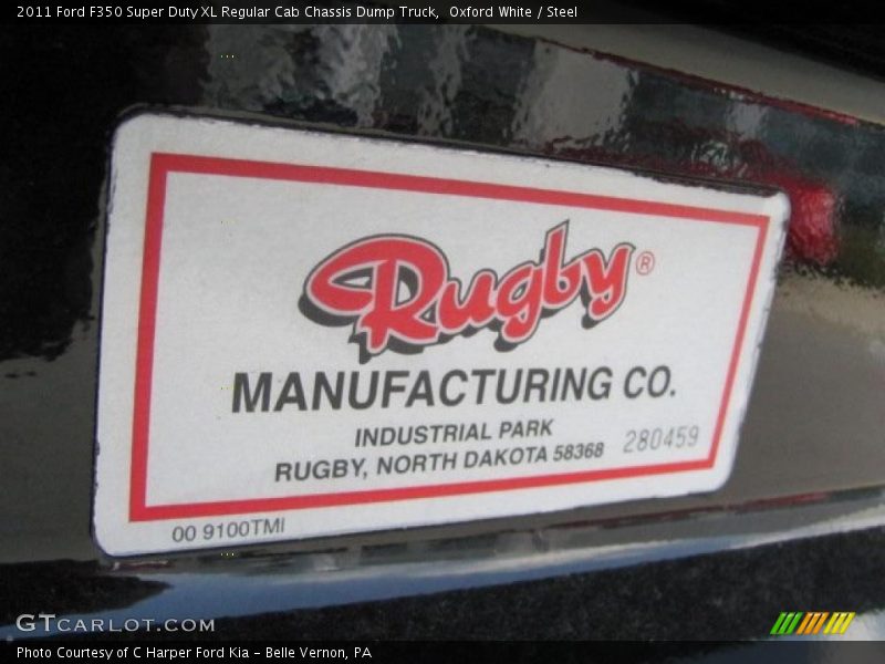 Oxford White / Steel 2011 Ford F350 Super Duty XL Regular Cab Chassis Dump Truck