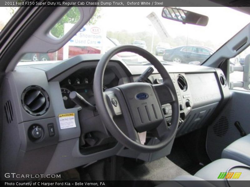 Steel Interior - 2011 F350 Super Duty XL Regular Cab Chassis Dump Truck 