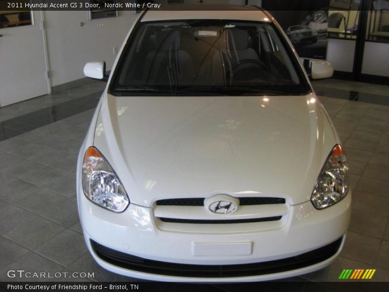 Nordic White / Gray 2011 Hyundai Accent GS 3 Door