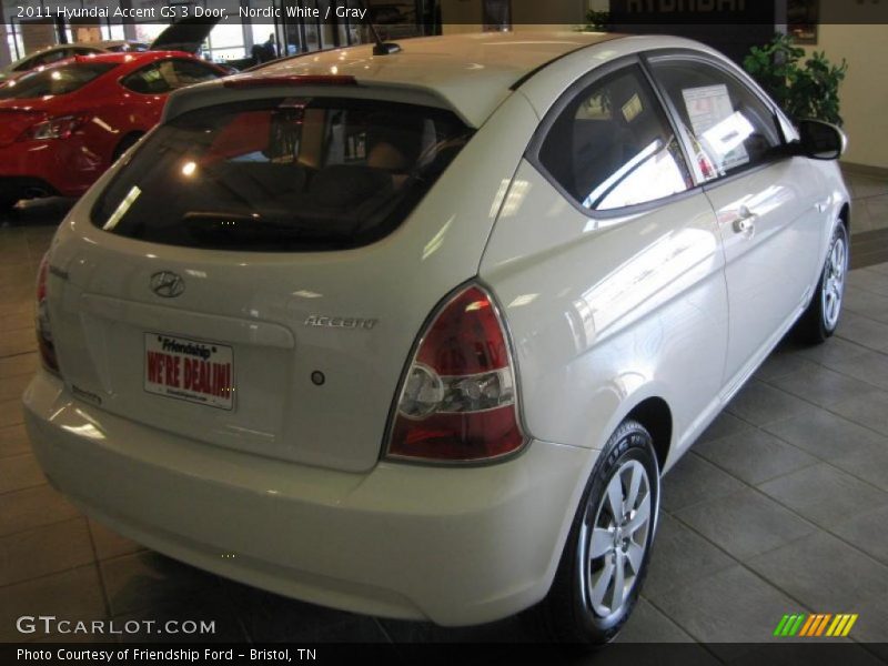 Nordic White / Gray 2011 Hyundai Accent GS 3 Door