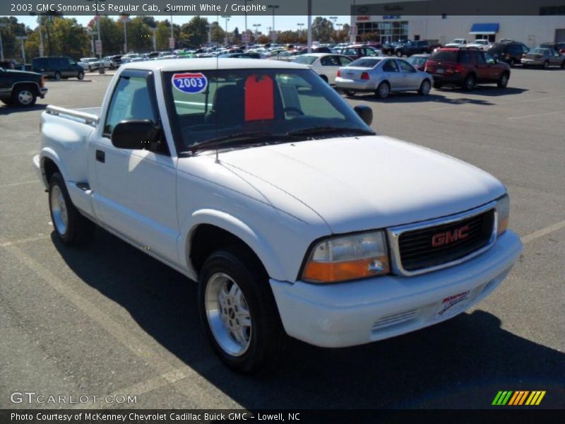 Summit White / Graphite 2003 GMC Sonoma SLS Regular Cab