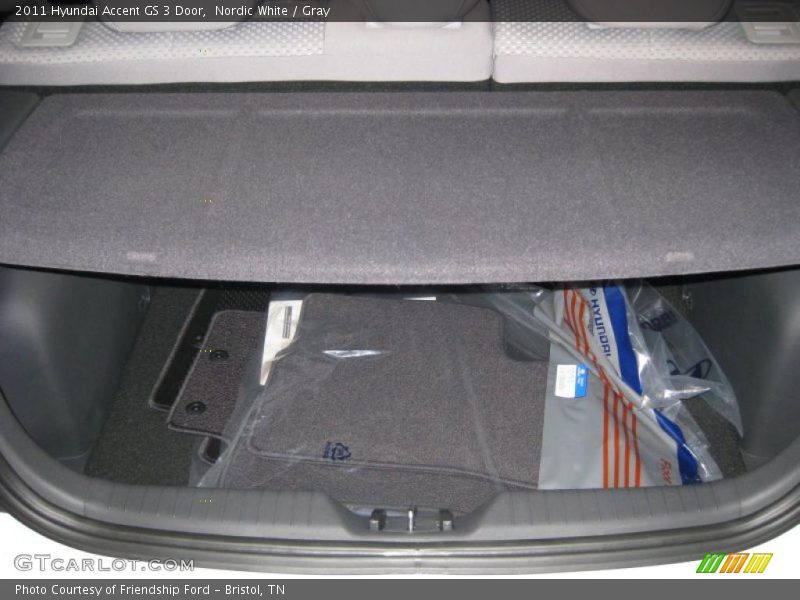 Nordic White / Gray 2011 Hyundai Accent GS 3 Door