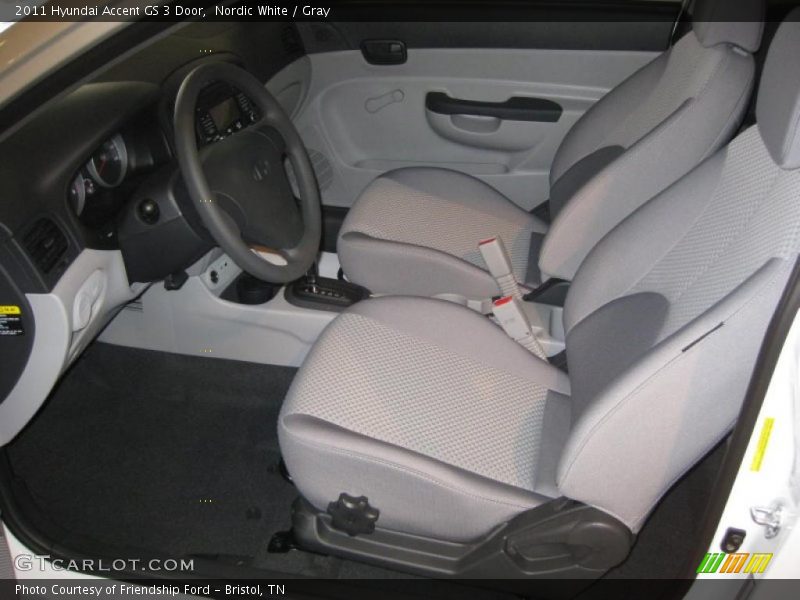  2011 Accent GS 3 Door Gray Interior