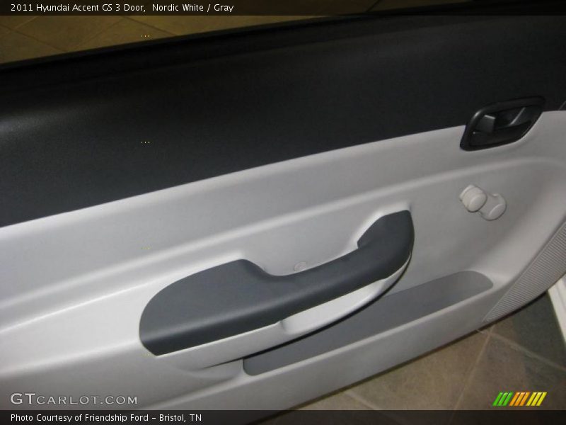 Nordic White / Gray 2011 Hyundai Accent GS 3 Door