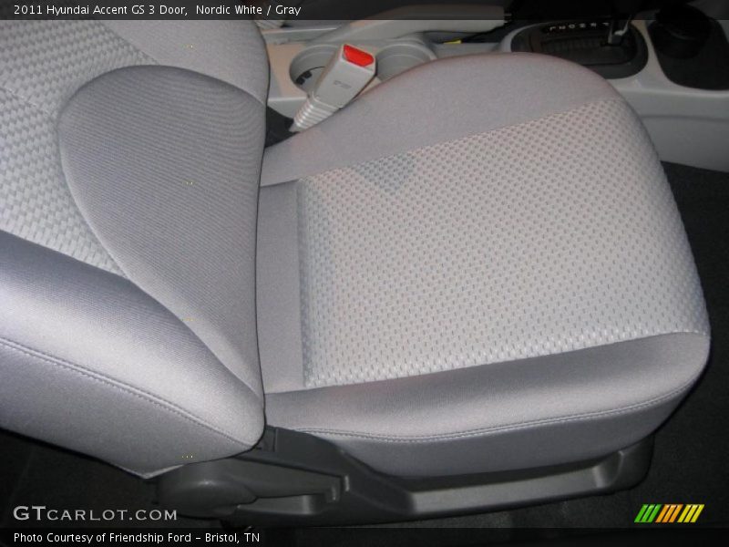 Nordic White / Gray 2011 Hyundai Accent GS 3 Door