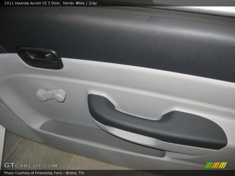 Nordic White / Gray 2011 Hyundai Accent GS 3 Door
