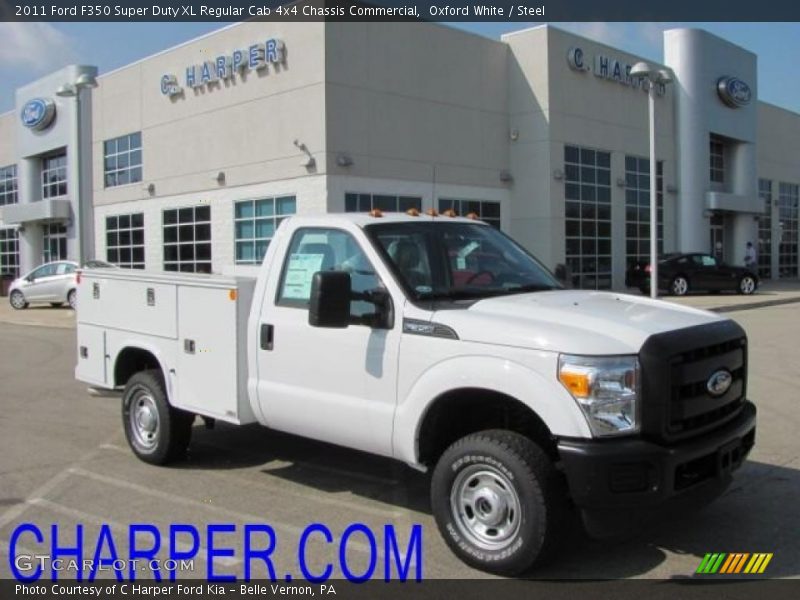 Oxford White / Steel 2011 Ford F350 Super Duty XL Regular Cab 4x4 Chassis Commercial