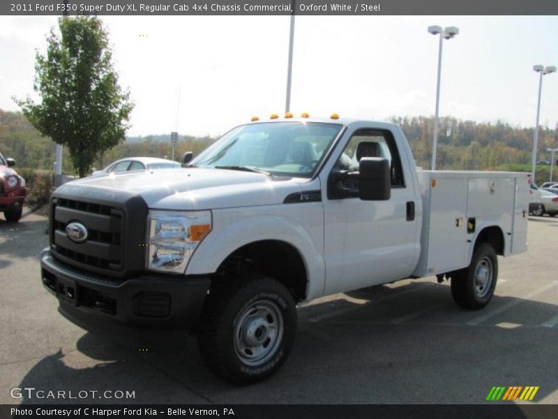 Front 3/4 View of 2011 F350 Super Duty XL Regular Cab 4x4 Chassis Commercial