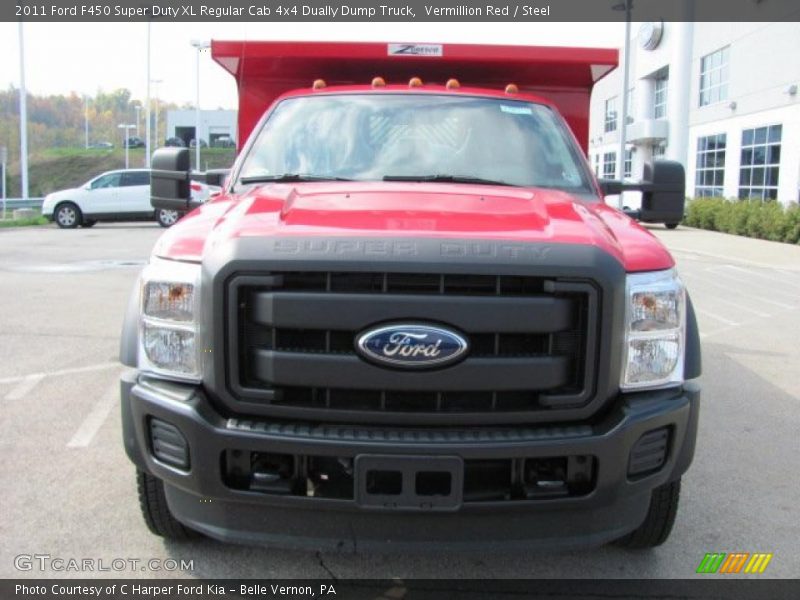 Vermillion Red / Steel 2011 Ford F450 Super Duty XL Regular Cab 4x4 Dually Dump Truck