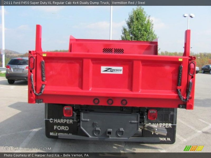 Vermillion Red / Steel 2011 Ford F450 Super Duty XL Regular Cab 4x4 Dually Dump Truck