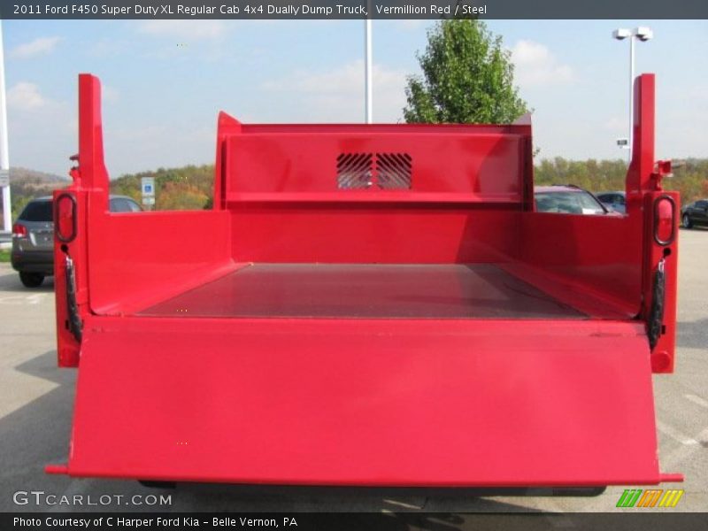 Vermillion Red / Steel 2011 Ford F450 Super Duty XL Regular Cab 4x4 Dually Dump Truck