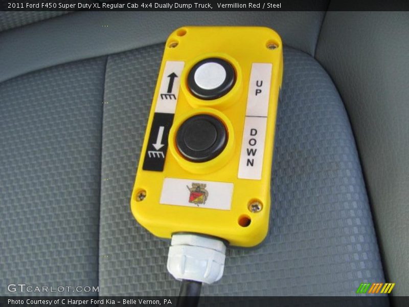 Controls of 2011 F450 Super Duty XL Regular Cab 4x4 Dually Dump Truck