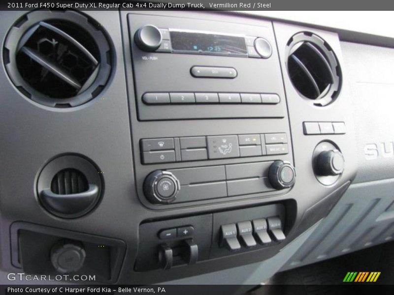 Controls of 2011 F450 Super Duty XL Regular Cab 4x4 Dually Dump Truck