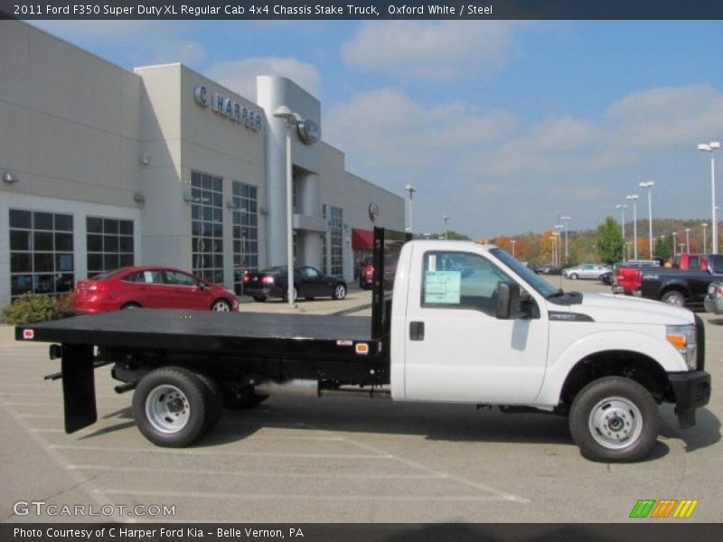 Oxford White / Steel 2011 Ford F350 Super Duty XL Regular Cab 4x4 Chassis Stake Truck