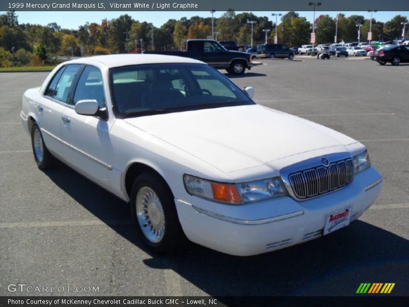 Vibrant White / Light Graphite 1999 Mercury Grand Marquis LS