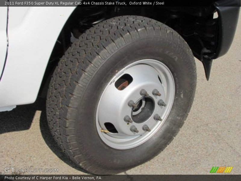 Oxford White / Steel 2011 Ford F350 Super Duty XL Regular Cab 4x4 Chassis Stake Truck