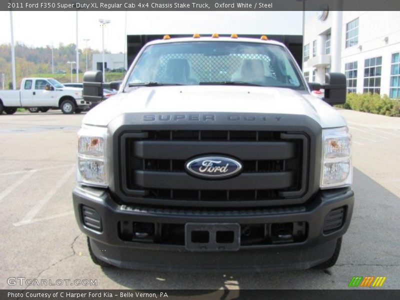 Oxford White / Steel 2011 Ford F350 Super Duty XL Regular Cab 4x4 Chassis Stake Truck