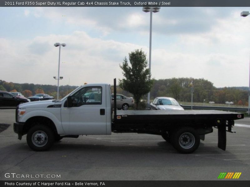 Oxford White / Steel 2011 Ford F350 Super Duty XL Regular Cab 4x4 Chassis Stake Truck