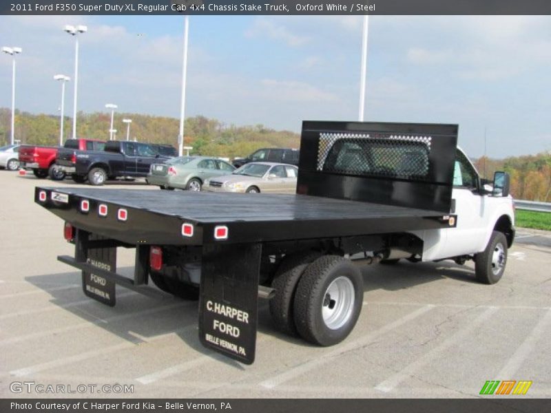 Oxford White / Steel 2011 Ford F350 Super Duty XL Regular Cab 4x4 Chassis Stake Truck
