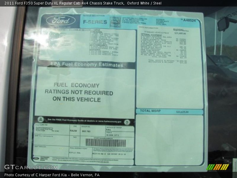 Oxford White / Steel 2011 Ford F350 Super Duty XL Regular Cab 4x4 Chassis Stake Truck
