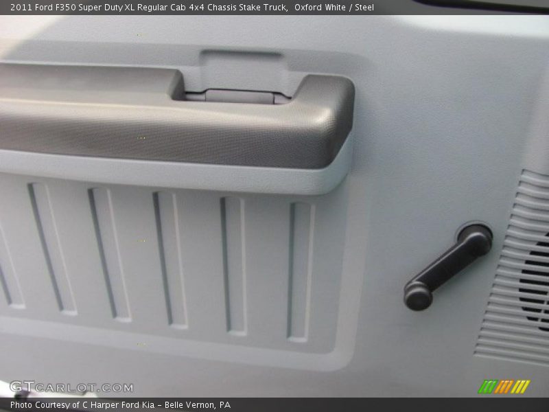 Oxford White / Steel 2011 Ford F350 Super Duty XL Regular Cab 4x4 Chassis Stake Truck