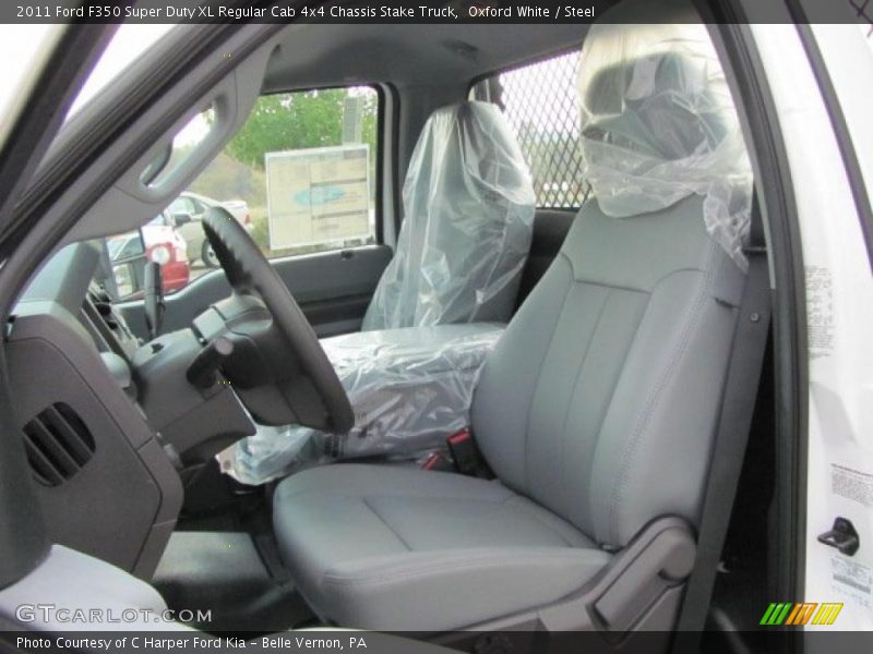 Oxford White / Steel 2011 Ford F350 Super Duty XL Regular Cab 4x4 Chassis Stake Truck