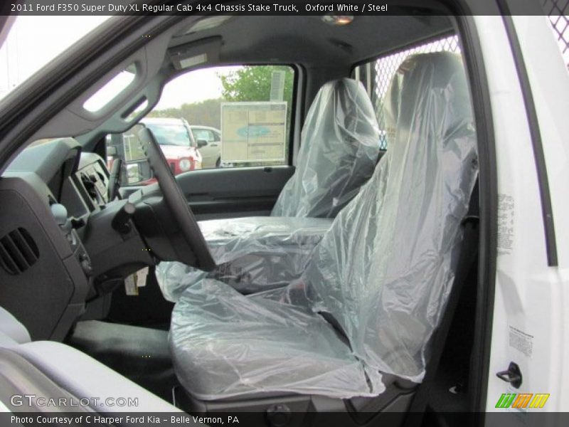 Oxford White / Steel 2011 Ford F350 Super Duty XL Regular Cab 4x4 Chassis Stake Truck