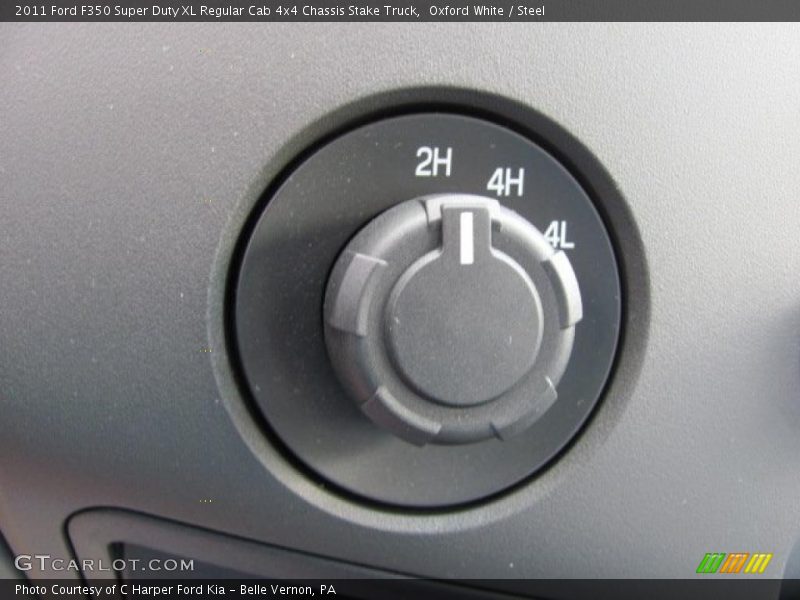 Oxford White / Steel 2011 Ford F350 Super Duty XL Regular Cab 4x4 Chassis Stake Truck