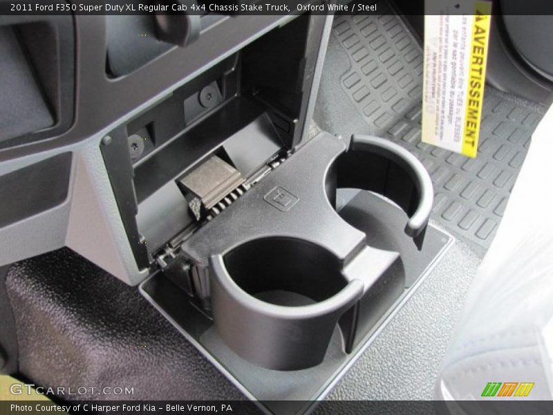 Oxford White / Steel 2011 Ford F350 Super Duty XL Regular Cab 4x4 Chassis Stake Truck