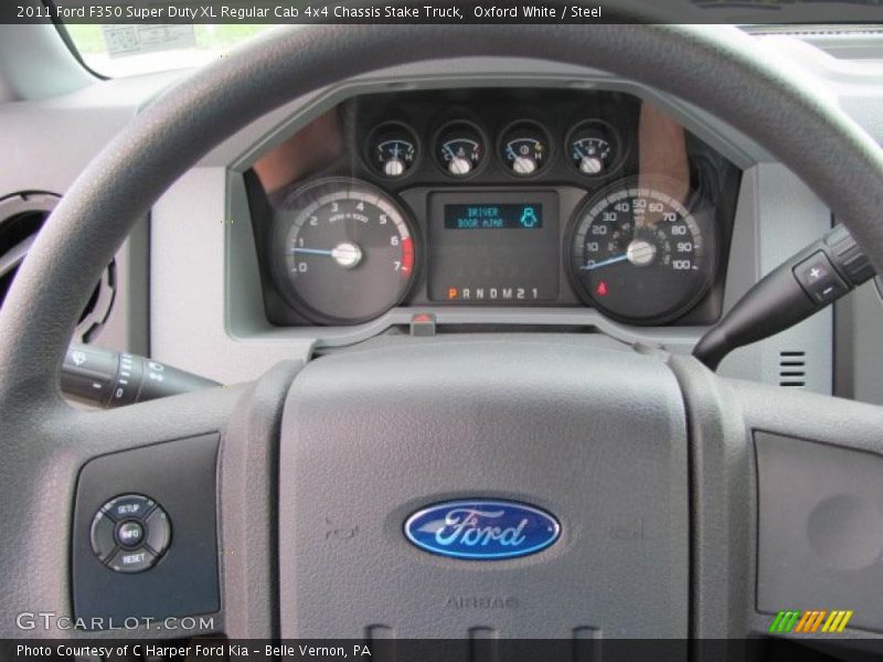 Oxford White / Steel 2011 Ford F350 Super Duty XL Regular Cab 4x4 Chassis Stake Truck