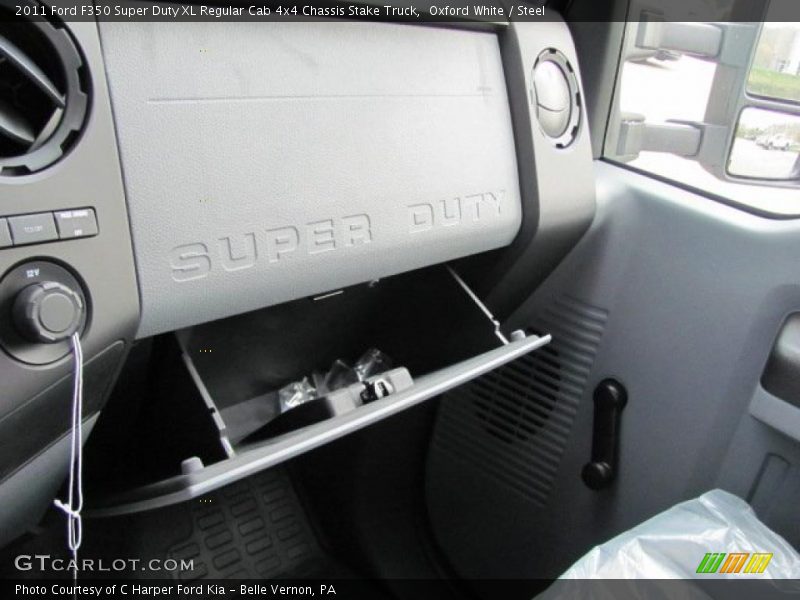 Oxford White / Steel 2011 Ford F350 Super Duty XL Regular Cab 4x4 Chassis Stake Truck