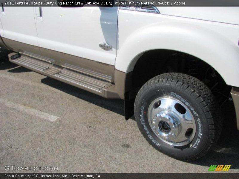 White Platinum Metallic Tri-Coat / Adobe 2011 Ford F450 Super Duty King Ranch Crew Cab 4x4 Dually