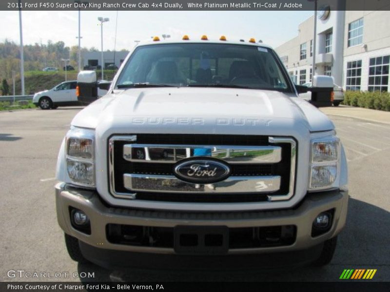 White Platinum Metallic Tri-Coat / Adobe 2011 Ford F450 Super Duty King Ranch Crew Cab 4x4 Dually
