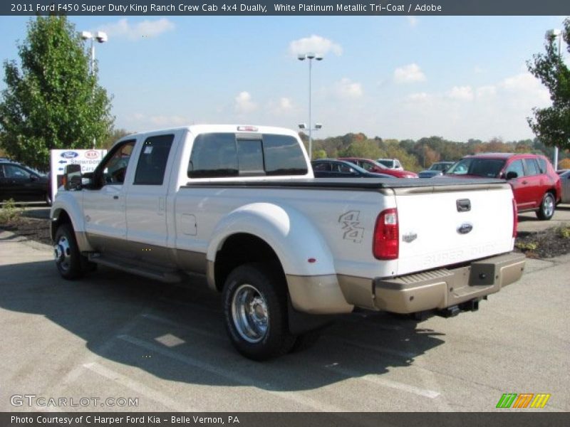 White Platinum Metallic Tri-Coat / Adobe 2011 Ford F450 Super Duty King Ranch Crew Cab 4x4 Dually