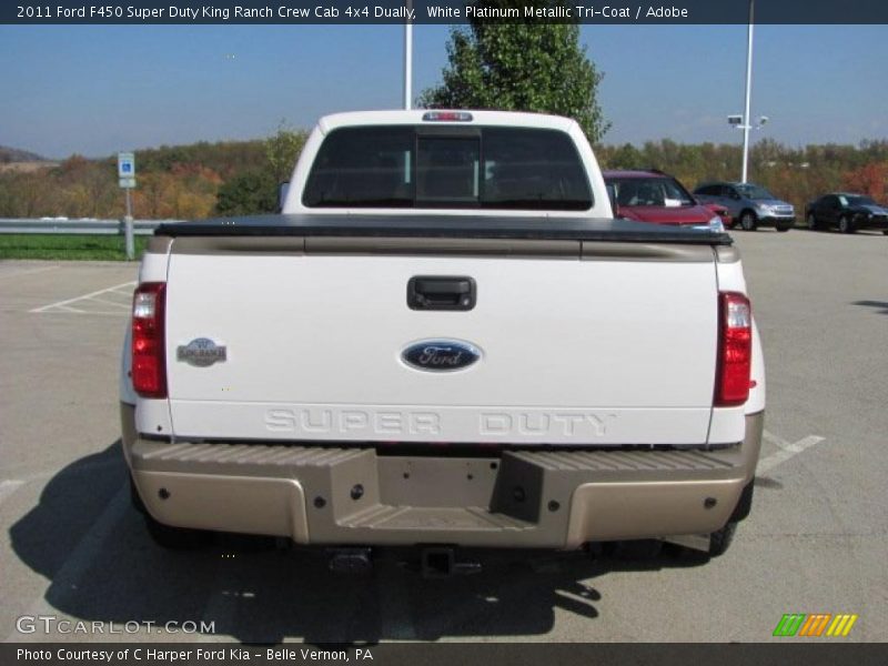 White Platinum Metallic Tri-Coat / Adobe 2011 Ford F450 Super Duty King Ranch Crew Cab 4x4 Dually