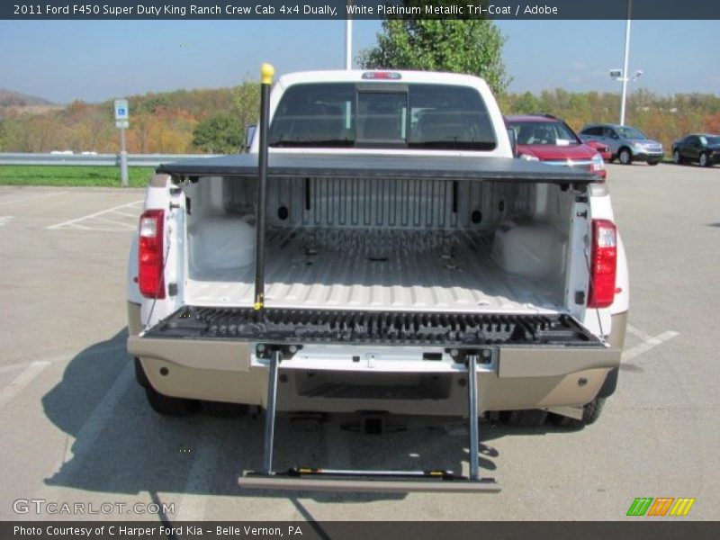 White Platinum Metallic Tri-Coat / Adobe 2011 Ford F450 Super Duty King Ranch Crew Cab 4x4 Dually