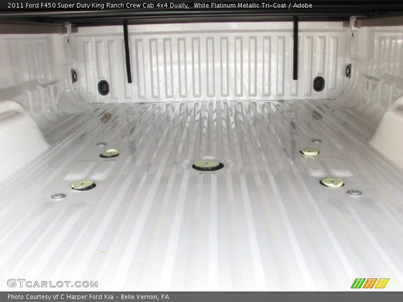 White Platinum Metallic Tri-Coat / Adobe 2011 Ford F450 Super Duty King Ranch Crew Cab 4x4 Dually