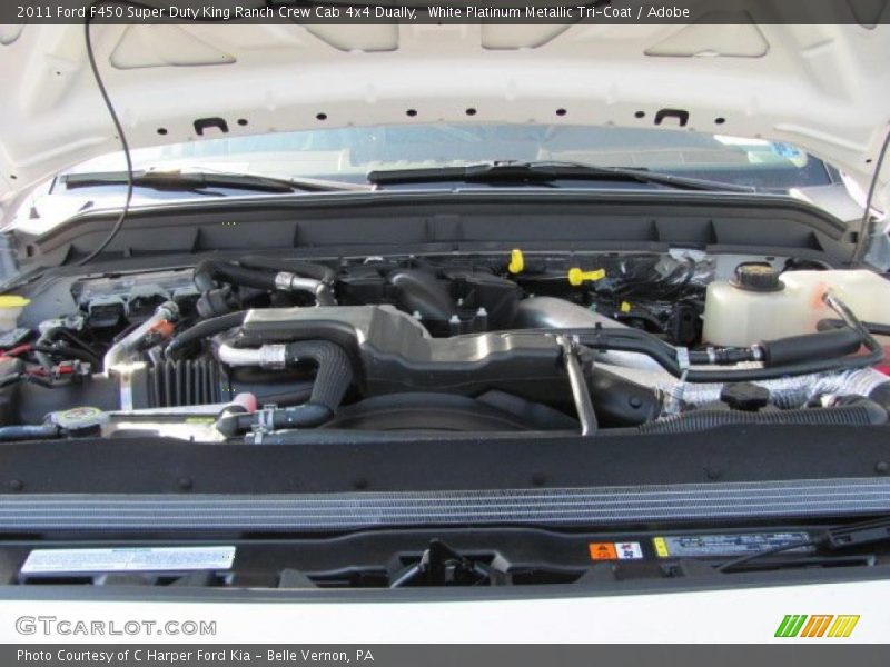 White Platinum Metallic Tri-Coat / Adobe 2011 Ford F450 Super Duty King Ranch Crew Cab 4x4 Dually