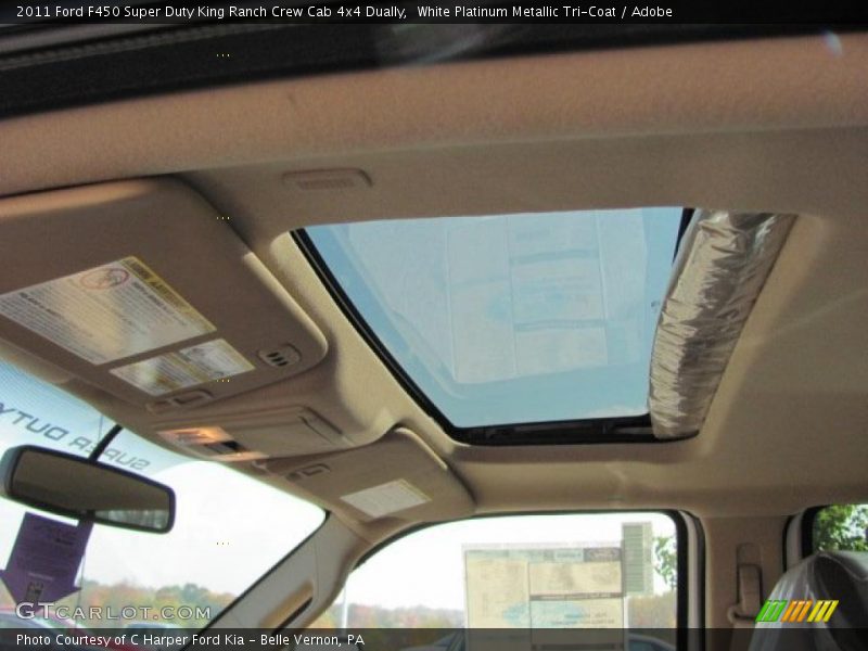 Sunroof of 2011 F450 Super Duty King Ranch Crew Cab 4x4 Dually
