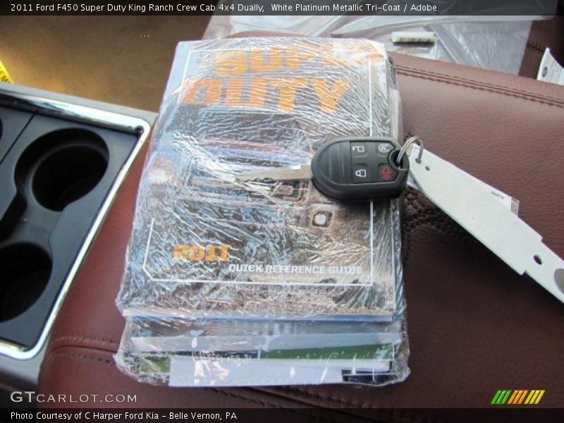 White Platinum Metallic Tri-Coat / Adobe 2011 Ford F450 Super Duty King Ranch Crew Cab 4x4 Dually