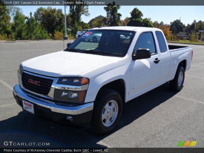 Olympic White / Dark Pewter 2006 GMC Canyon SLE Extended Cab