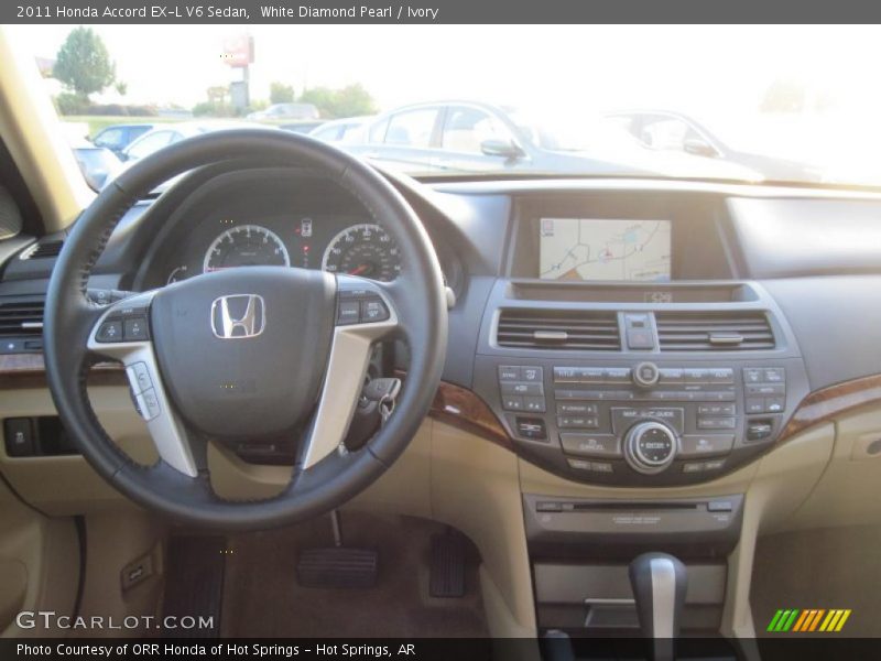White Diamond Pearl / Ivory 2011 Honda Accord EX-L V6 Sedan