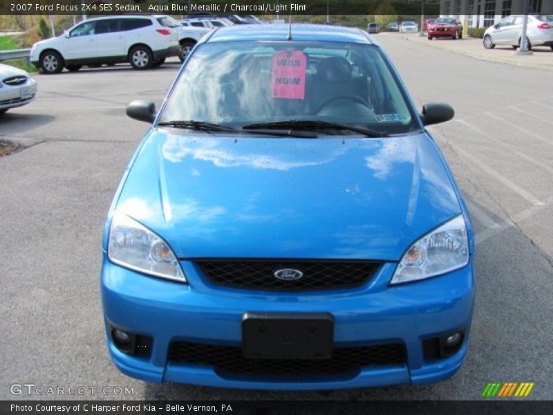 Aqua Blue Metallic / Charcoal/Light Flint 2007 Ford Focus ZX4 SES Sedan